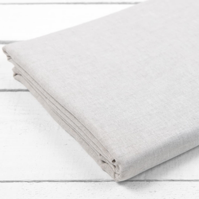 OLDA lin-bomull laken hvitt-brungrått melert