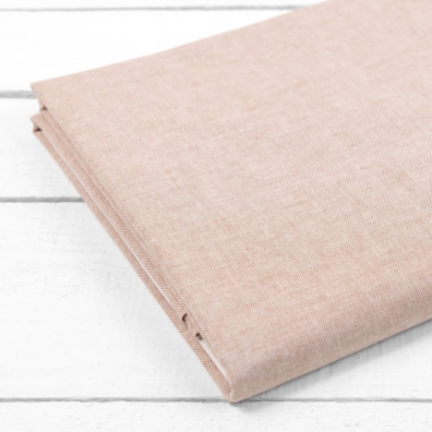 OLDA lin-bomull laken brunt-hvitt melert