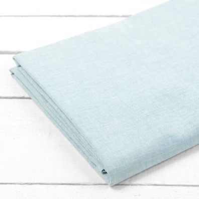 OLDA lin-bomull laken lys turkis - hvitt melert