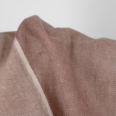 Linstoff i brunt diamantmønster, tosidig