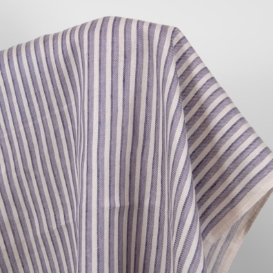 Linstoff med lilla og blå striper 130cm bredt