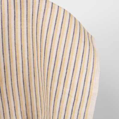 Linstoff med gule og blå striper 130cm bredt