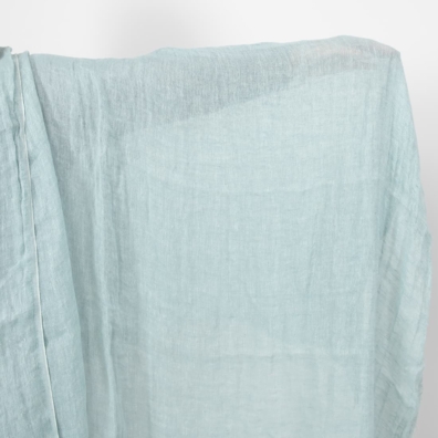 Linstoff mintfarget gjennomsiktig vasket