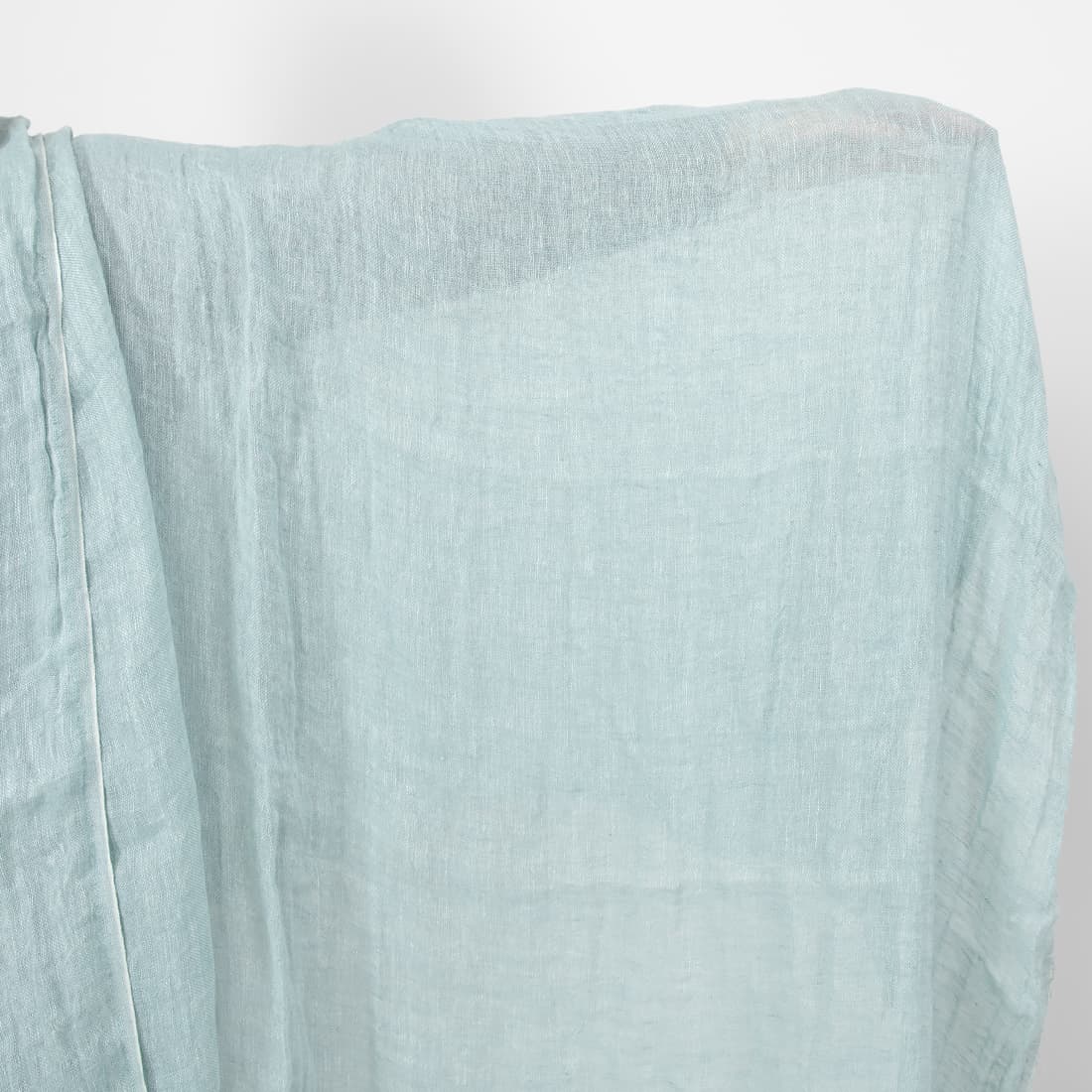 Linstoff mintfarget gjennomsiktig vasket