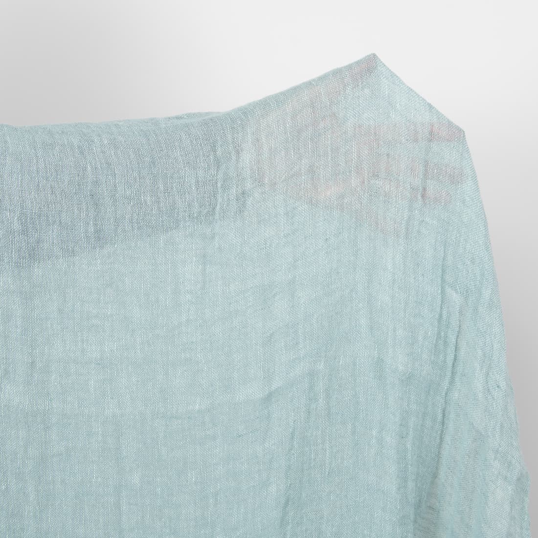 Linstoff mintfarget gjennomsiktig vasket, mykt, skånsomt