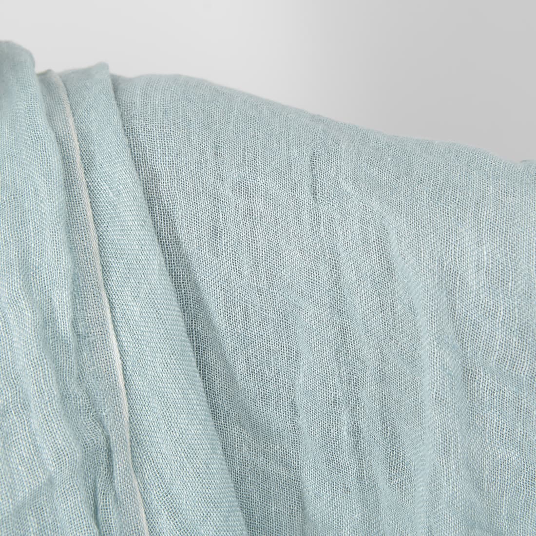 Linstoff mintfarget gjennomsiktig vasket egnet til sy skjerf og gardiner