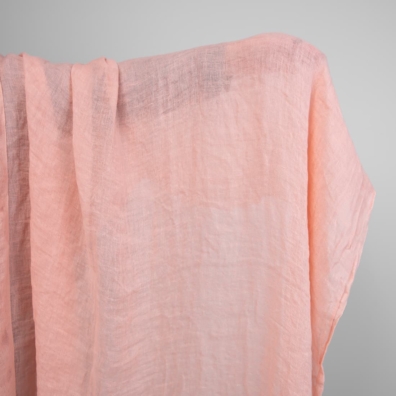 Linstoff lys rosa gjennomsiktig vasket