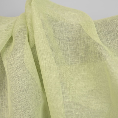 Linstoff eplegrønn gjennomsiktig, løstvevd, lett