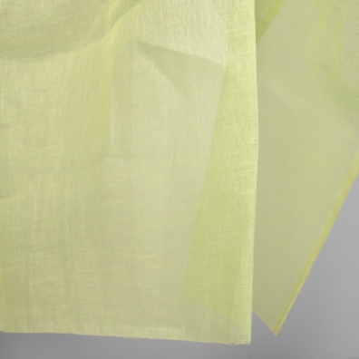 Linstoff eplegrønn gjennomsiktig passer til å sy skjerf, gardiner