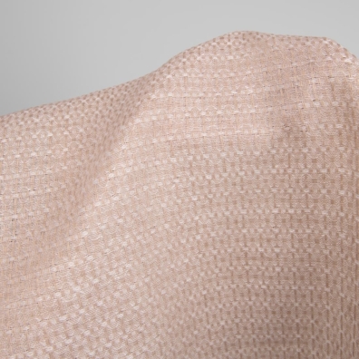 Brunlig mønstret linstoff for å sy klær og hjemmetekstiler