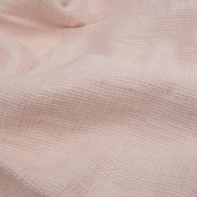 ”Vaffel” linstoff rosa vasket