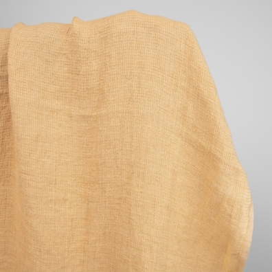 ”Vaffel” linstoff brunlig gul vasket egnet for sying av håndklær og badekåper