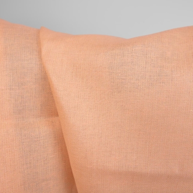 Linstoff ferskenfarget i "panamamønster" 150cm bredt