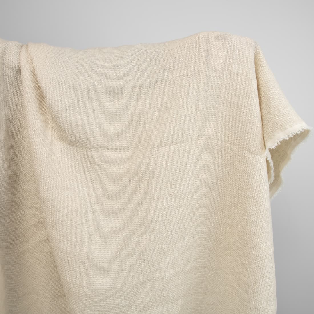 Lin-ull stoff beige ”vaffel” vasket