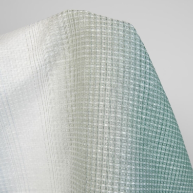 Bomull-hamp stoff blågrønn ”vaffel” egnet for sying av håndklær og badekåper