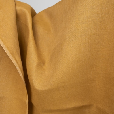 Linstoff sennepsfarget melange 150cm bredt