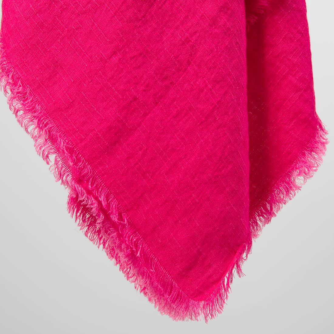 LOLITA fuchsia-farget lin skjerf med striper