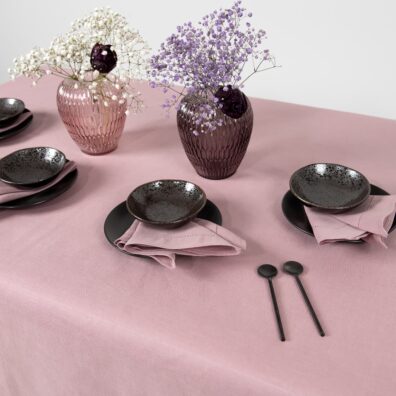 Lin-bomull duk syrin og servietter