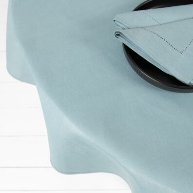 LUNA rund (oval) grønnaktig halvlin duk