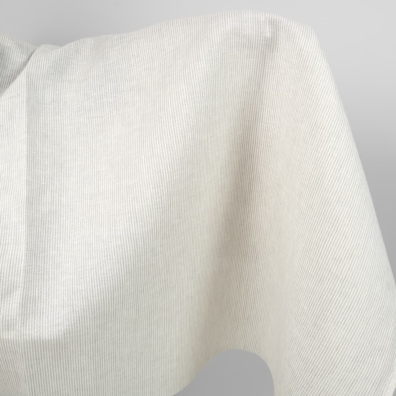 Linstoff i hvite og naturfargede striper