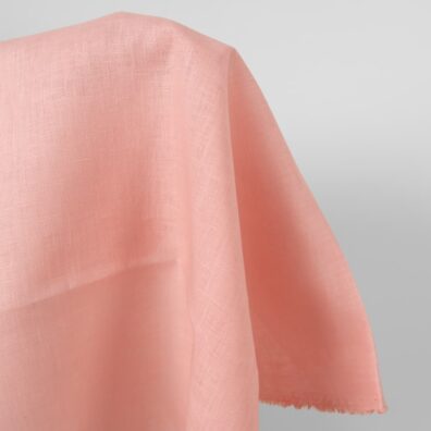 Linstoff lys rosa for å sy klær og hjemmetekstiler