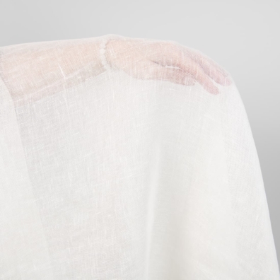 Linstoff melkehvitt gjennomsiktig