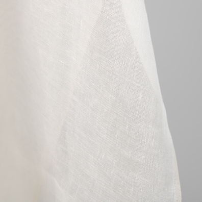 Linstoff melkehvitt gjennomsiktig, løstvevd, lett