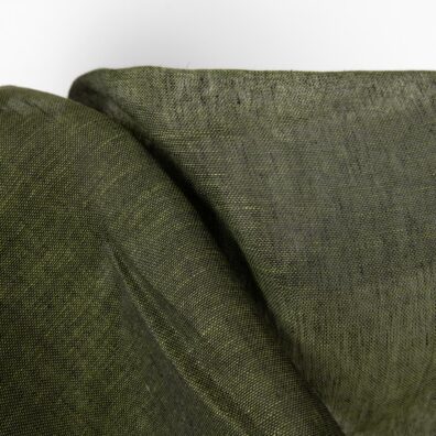 Linstoff svart-grønt gjennomsiktig, løstvevd, lett