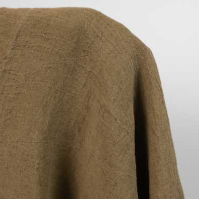 Linstoff mosebrun 295cm bredt vasket