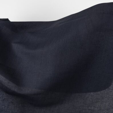 Lin-bomull stoff mørkeblått 150cm bredt