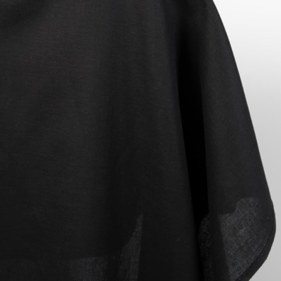 Lin-bomull stoff svart