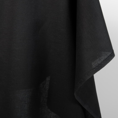 Lin-bomull stoff svart egner seg til å sy sengetøy, gardiner, duker og klær