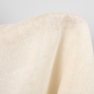 Gulaktig blankt linstoff 150cm, 180cm bredt