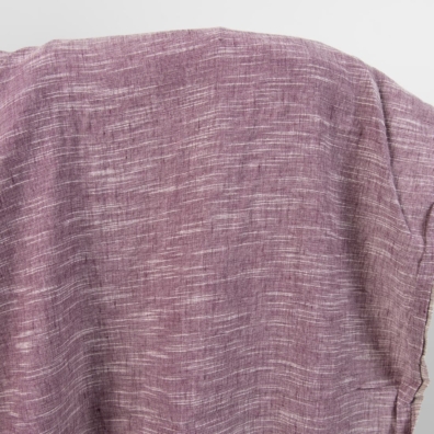 Lin-bomull vasket stoff i lilla farge