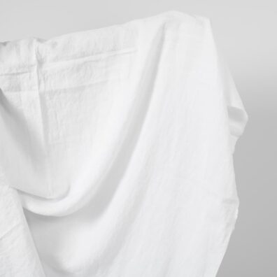 Linstoff knallhvitt vasket