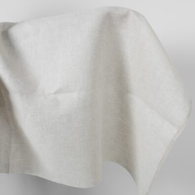 Lysegrått linstoff med fiskebeinsmønster