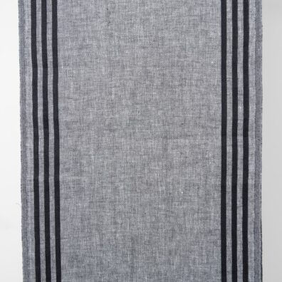 Håndkle linstoff med svarte striper