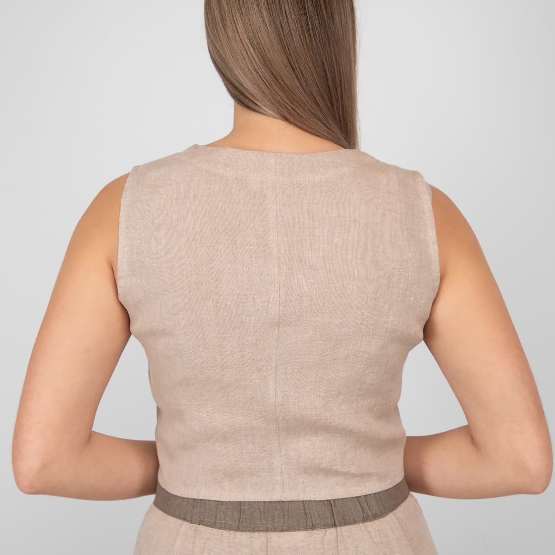 Lysebrun linvest spesielt vasket, mykt, skånsomt