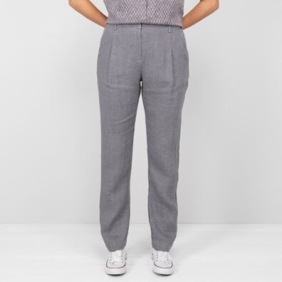 CALDI mørkegrå linbukse