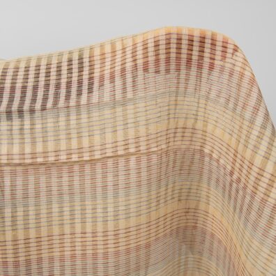 Linstoff stripete gjennomsiktig, løstvevd, lett