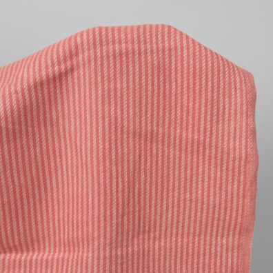 Rosa stripete linstoff