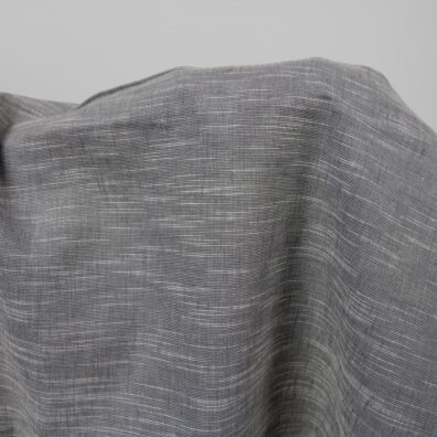 Lin-bomull stoff mørkegrått