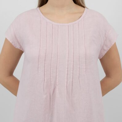 Rosa linkjole med plissering foran