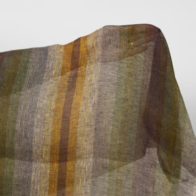 Linstoff flerfarget stripete gjennomsiktig 150cm bredt