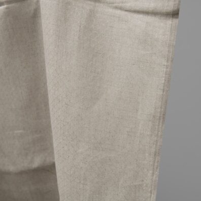 Naturgrått mønstret linstoff 180cm bredt