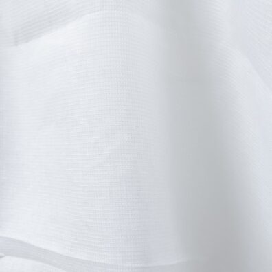 Linstoff knallhvit i ”vaffel” mønster