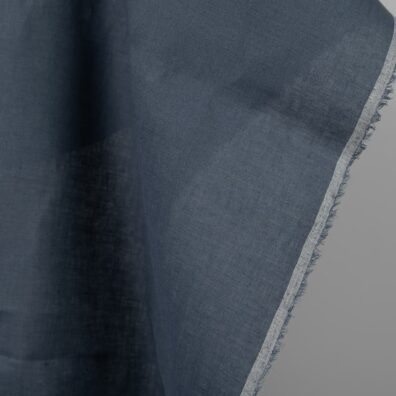 Linstoff i denimblå til klær og hjemmetekstiler