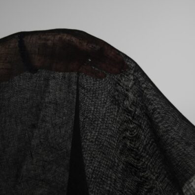 Linstoff svart gjennomsiktig passer til å sy skjerf, gardiner