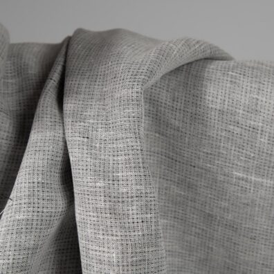 Linstoff svart-hvitt tosidig, dobbeltlags til klær, hjemmetekstiler