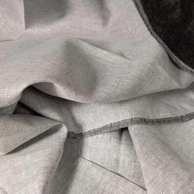 Linstoff svart-hvitt tosidig, dobbeltlags, 150cm bredt